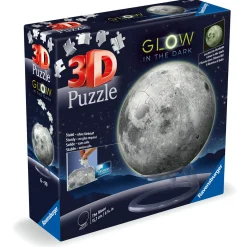 RAVENSBURGER 3d puzzle luna glow in the dark –> Puzzle 3D