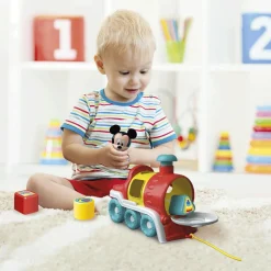BABY CLEMENTONI Disney baby mickey shape sorter train – trenino incastra forme con mickey – giallo – da 9 mesi – clementoni><noscript><img width=