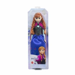 Disney frozen – anna, bambola con abito elegante e accessori ispirati al film dsney frozen 1, giocattolo per bambini, 3+ anni, hlw49><noscript><img width=