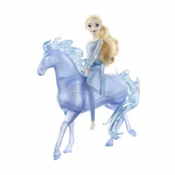 Disney frozen – elsa e nook, set con bambola con abito azzurro e creatura acquatica a forma di cavallo, ispirati al film frozen 2, 3+ anni, hlw58><noscript><img width=