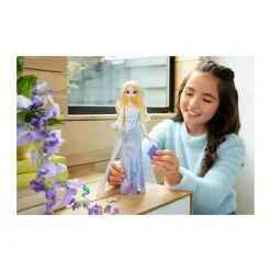 Disney frozen – elsa spin & reveal, set con bambola e 11 sorprese da scoprire, 5 accessori e 5 adesivi inclusi> Fashion Dolls