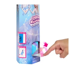 Disney frozen – elsa spin & reveal, set con bambola e 11 sorprese da scoprire, 5 accessori e 5 adesivi inclusi><noscript><img width=