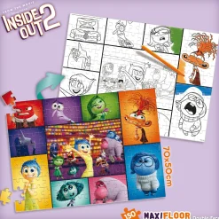 Disney puzzle maxi floor 150 pezzi inside out 2 – scena da colorare inclusa> Puzzle Per Bambini