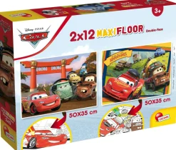 Disney puzzle maxifloor 2 x 12 cars> Puzzle Per Bambini