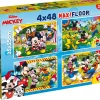 Disney puzzle maxifloor 4 x 48 mickey> Puzzle Per Bambini