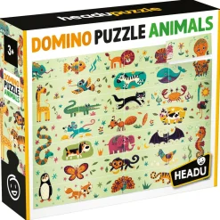 HEADU Domino puzzle animals.ricomponi la catena di animali!made in italy> Puzzle Per Bambini