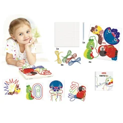 Fantafilo’ zoo, disegna con i fili colorati, quercetti, da 3 anni><noscript><img width=