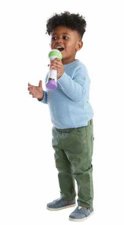 FISHER-PRICE Fisher price microfono baby rock, giocattolo per imparare cantando con 2 modalità di gioco, bambini 18 + mesi, multicolore><noscript><img width=