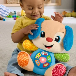 FISHER-PRICE – il cagnolino smart stages blu, peluche musicale per l’apprendimento con luci, suoni e frasi><noscript><img width=