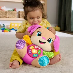 FISHER-PRICE – la sorella di cagnolino smart stages, peluche rosa musicale per l’apprendimento con luci, suoni e frasi> Giochi Di Apprendimento