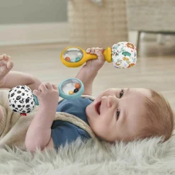 FISHER-PRICE – maracas, set di 2 maracas sonaglino con motivi ad alto contrasto e suoni divertenti><noscript><img width=