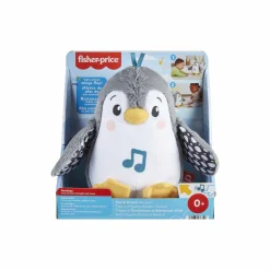 FISHER-PRICE – pinguino dolci coccole, peluche sensoriale con musica e ali che si muovono, per il gioco interattivo da distesi sul pancino, 0+ anni, hnc10><noscript><img width=