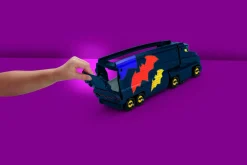 FISHER-PRICE dc batwheels – bat-autotreno, playset autotreno con rampa e veicolo bam batmobile><noscript><img width=