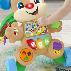 FISHER-PRICE ridi & impara cagnolino primi passi – edizione multilingue, giocattolo musicale per camminare; per neonati e bambini piccoli da 6 a 36 mesi><noscript><img width=