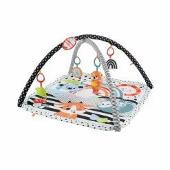 FISHER-PRICE -palestrina luci e suoni degli amici animali 3 in 1, tappetino attività per il gioco a pancia in su o distesi sul pancino, giocattolo per neonati 0+ mesi, hbp41> Palestrine E Tappeti Gioco