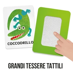HEADU Flashcards animali tattili montessori – tocca, scopri e impara con il metodo montessori – 12m+ –> Primi Apprendimenti