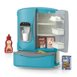 FUNNY HOME Frigorifero americano realistico con suoni e luci – 9 accessori inclusi – gioco di ruolo per bambini –> Giochi Di Emulazione