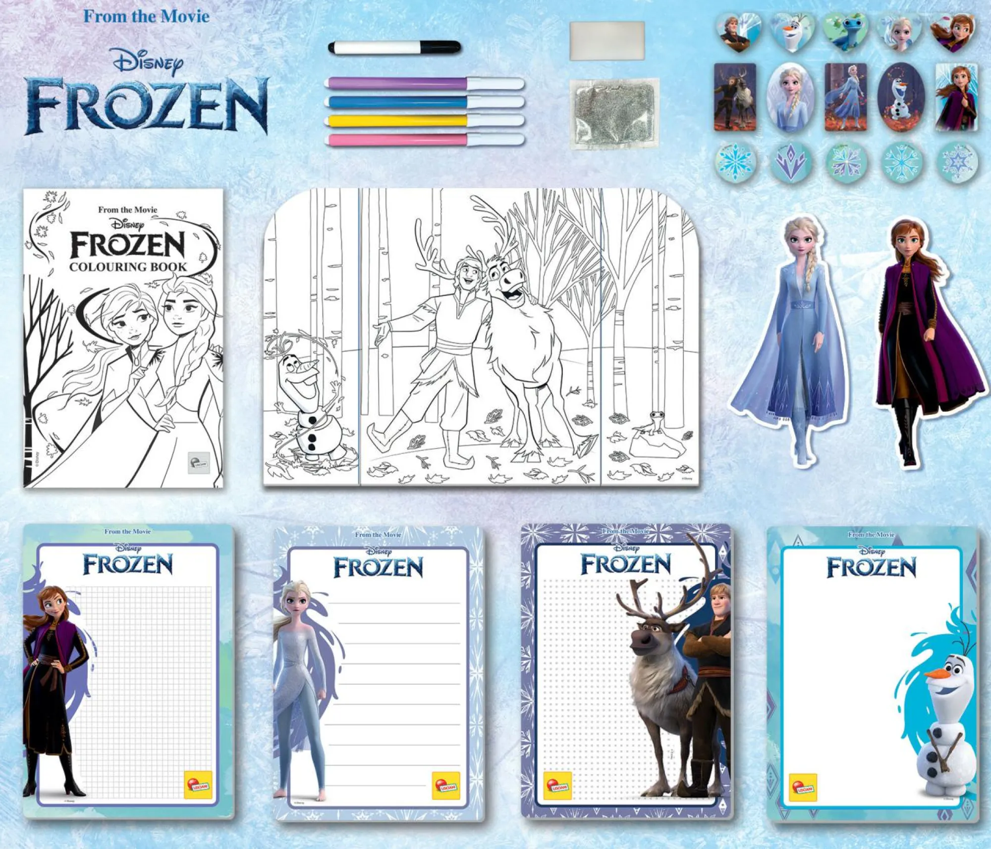 Disney Frozen zainetto coloring and drawing school> Kit Artistici E Pittura