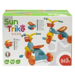 SUN&SPORT Fun trike – il tuo primo triciclo: pratico, leggero e colorato – con seggiolino regolabile e cesti portaoggetti><noscript><img width=