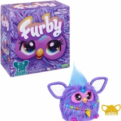 FURBY viola, giocattolo di peluche, con attivazione vocale, 15 accessori di moda, giocattoli interattivi, dai 6 anni in su> Tablet E Giochi Interattivi