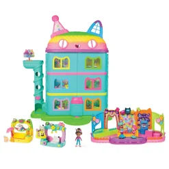 GABBY'S DOLLHOUSE Gabby’s dollhouse, casa con esclusiva sala party room> Case Delle Bambole