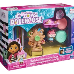 GABBY'S DOLLHOUSE Gabby’s dollhouse, stanza baby box craft-a-riffic con il personaggio gatto baby scatola, accessori, mobili e scatole con sorpresa, per bambini dai 3 anni in su> Fashion Dolls