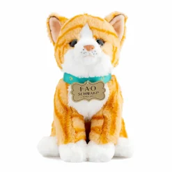 FAO Schwarz Gatto ginger di peluche planet love 100% da plastica riciclata, 25 cm> Peluche Tradizionali