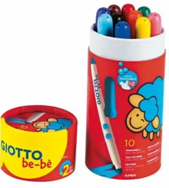 GIOTTO bebe’ – barattolo 10 superpennarelli ideali per i più piccoli> Cancelleria E Accessori
