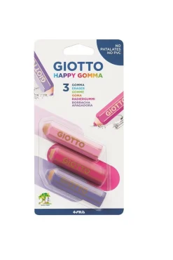GIOTTO happy gomma – confezione 3 gomme a forma di matita><noscript><img width=