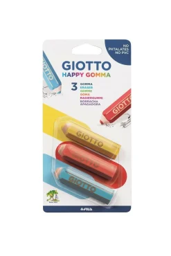 GIOTTO happy gomma – confezione 3 gomme a forma di matita><noscript><img width=