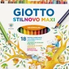GIOTTO stilnovo maxi – pastelli colorati triangolari – astuccio 18 pz> Cancelleria E Accessori