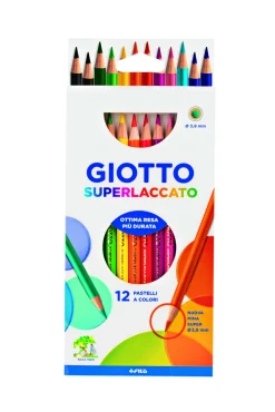 GIOTTO superlaccato – confezione 12 pastelli colorati> Cancelleria E Accessori