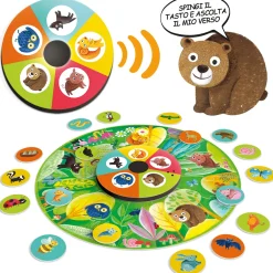 HEADU Girotondo parlante – gioco interattivo con incastro e animali del bosco> Primi Apprendimenti