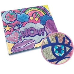 MITAMA Glitter & diamond artist , quadretto adesivo a4 c/pol. glitter + gemme> Cancelleria E Accessori