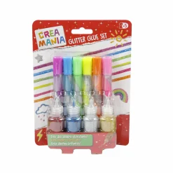 CREA MANIA Glitter glue set> Kit Artistici E Pittura