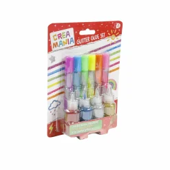 CREA MANIA Glitter glue set> Kit Artistici E Pittura