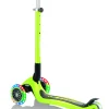 GLOBBER primo foldable lights: monopattino 3 ruote verde – per bambini 3-7 anni> Monopattini