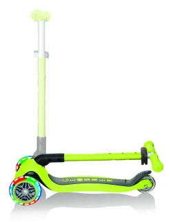 GLOBBER primo foldable lights: monopattino 3 ruote verde – per bambini 3-7 anni><noscript><img width=