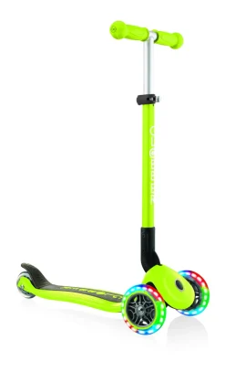 GLOBBER primo foldable lights: monopattino 3 ruote verde – per bambini 3-7 anni><noscript><img width=