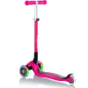 GLOBBER primo foldable lights: monopattino 3 ruote rosso- per bambini 3-7 anni> Monopattini