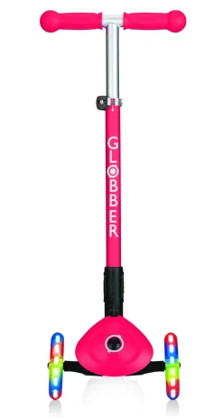 GLOBBER primo foldable lights: monopattino 3 ruote rosso- per bambini 3-7 anni><noscript><img width=