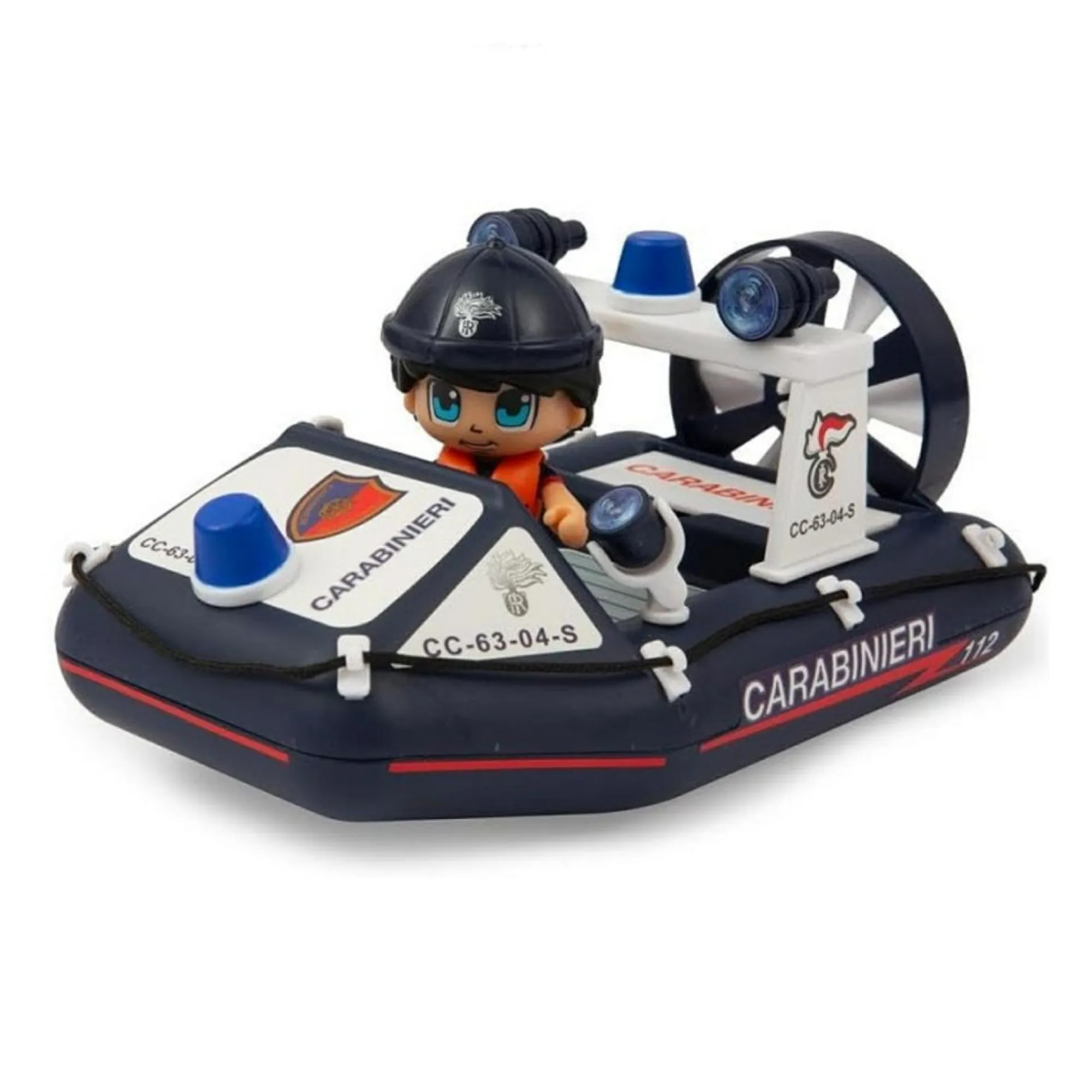 GIOCHI PREZIOSI Gommone carabinieri con personaggio articolato 7 cm> Action Figures