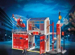 Grande centrale dei vigili del fuoco – playmobil – city action> Mondi Immaginari