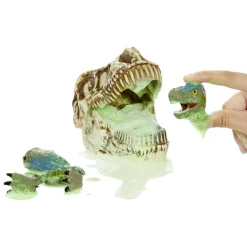 Grossmos, dinosauri con slime, schiuma ed effetto sorpresa – 8 da collezionare, 1 ultra raro> Action Figures