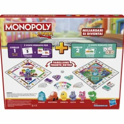 HASBRO GAMING – monopoly junior 2 giochi in 1, gioco da tavolo, tabellone fronte-retro><noscript><img width=
