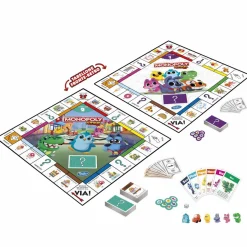 HASBRO GAMING – monopoly junior 2 giochi in 1, gioco da tavolo, tabellone fronte-retro><noscript><img width=