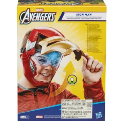 MARVEL Hasbro avengers, maschera flip fx di iron man, con effetti luminosi, replica per giochi d’imitazione><noscript><img width=