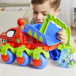 SPIDEY Hasbro marvel e i suoi fantastici amici, veicolo dino-webs, playset con vicolo  dino-webs e supereroi><noscript><img width=