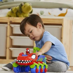 SPIDEY Hasbro marvel e i suoi fantastici amici, veicolo dino-webs, playset con vicolo  dino-webs e supereroi><noscript><img width=