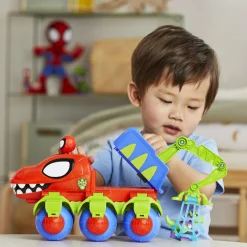 SPIDEY Hasbro marvel e i suoi fantastici amici, veicolo dino-webs, playset con vicolo  dino-webs e supereroi><noscript><img width=